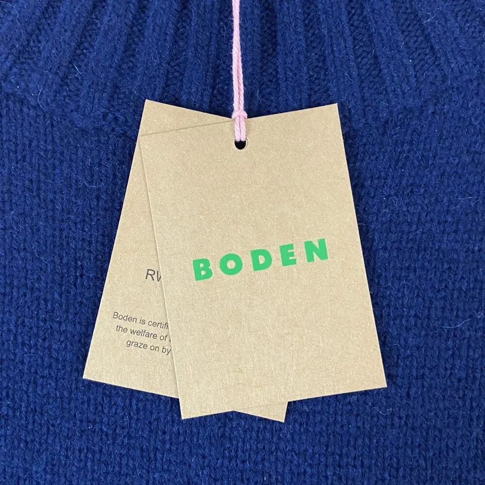 Boden Navy and Pink Long Sleeve Dress - Picture 4 of 8